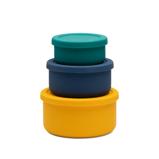 Silicakart Silicone Bento Boxes Set of 3 (Round)