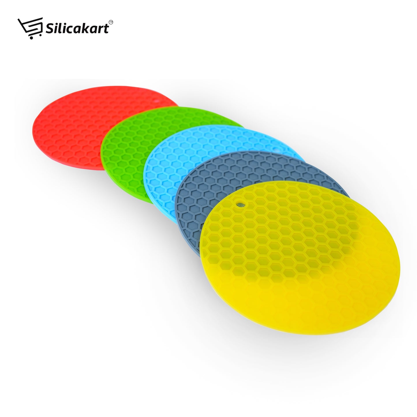 Premium Multipurpose Silicon Round Hot Mat Pot Holders for Kitchen and Dining/Hot Plate Stand/Silicone Heat Resistant Coasters Dinning Table Mat