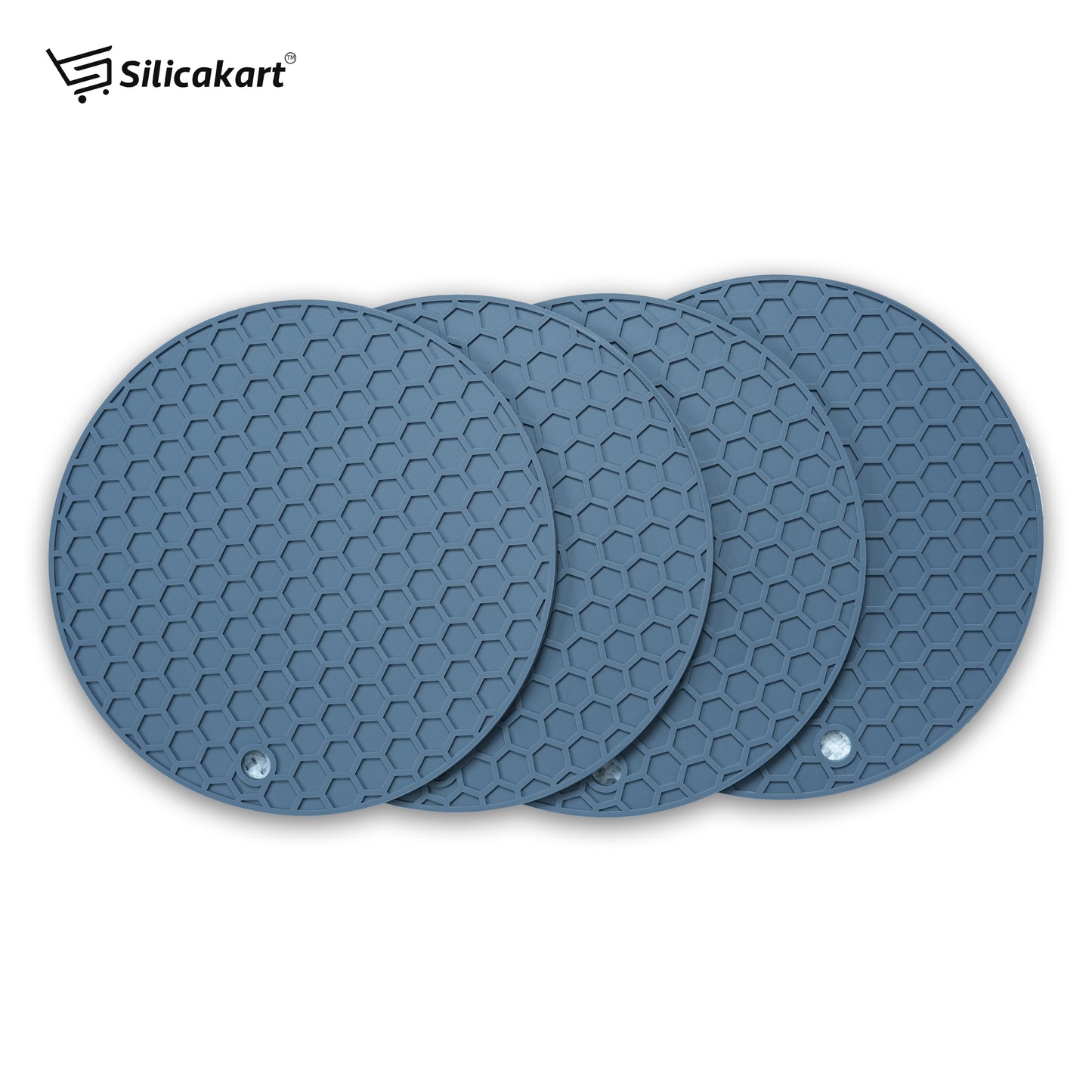 Silicone Trivets for Hot Pots and Pans, Flexible Multipurpose Pot Holders, Heat Resistant Trivets for Hot Dishes, Soft Non-Slip Silicone Mat for Kitchen Counter