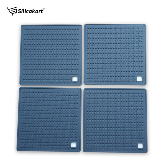olwick Silicone Trivet Mats, Non-Slip and Heat Resistant Multipurpose Hot Pot Holders for Pans,Dish,Bowl, Drying Mat, Thick Countertop Mat