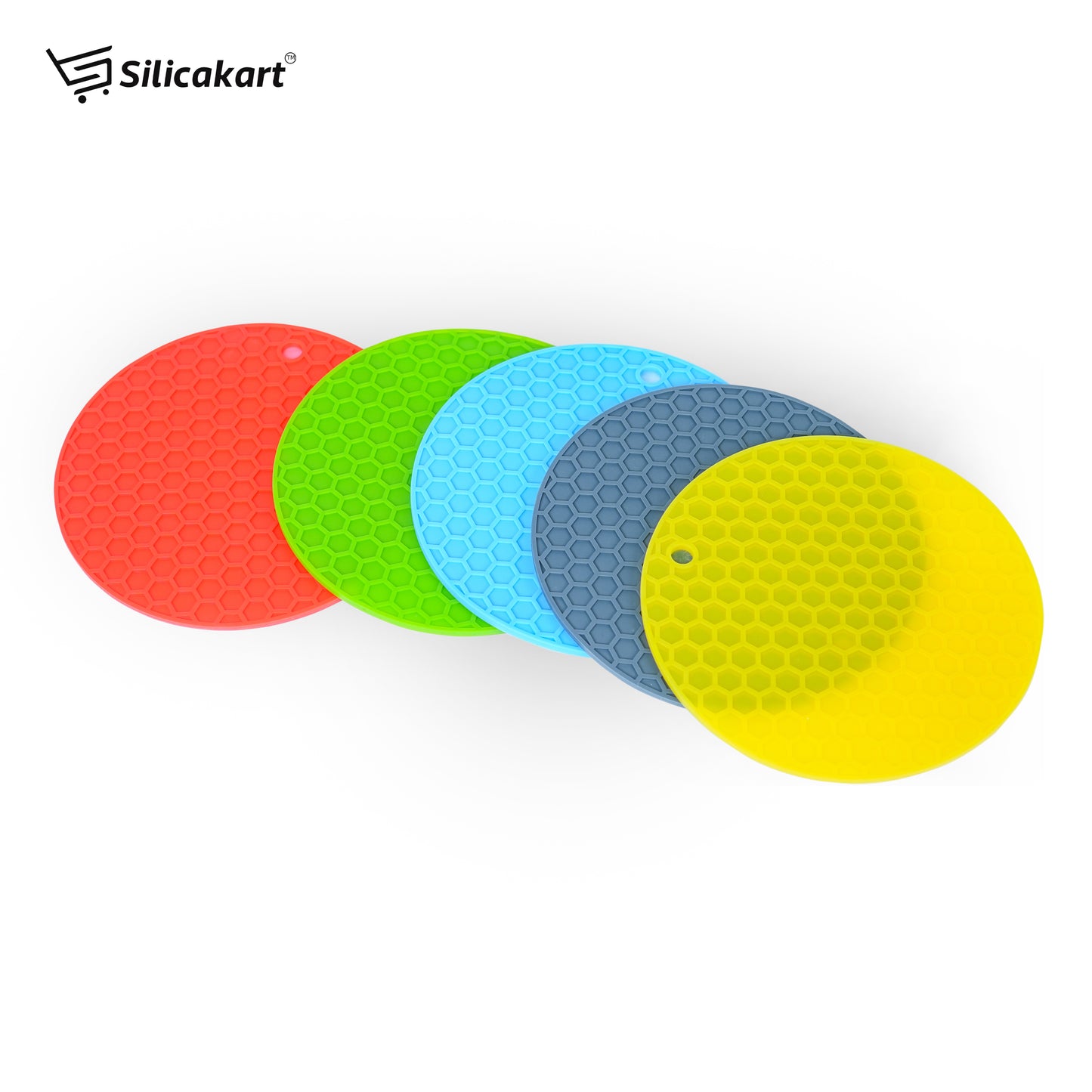 Premium Multipurpose Silicon Round Hot Mat Pot Holders for Kitchen and Dining/Hot Plate Stand/Silicone Heat Resistant Coasters Dinning Table Mat