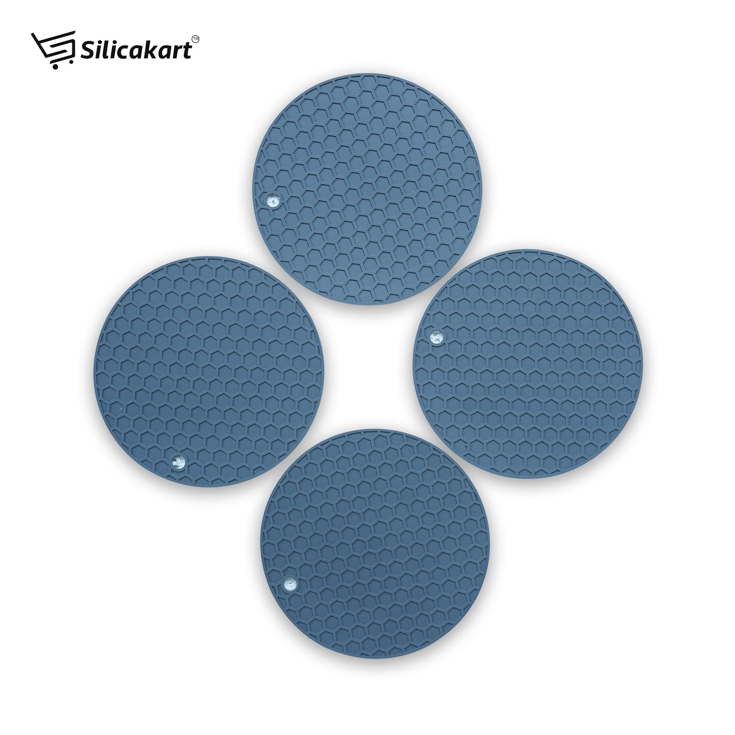Silicone Trivets for Hot Pots and Pans, Flexible Multipurpose Pot Holders, Heat Resistant Trivets for Hot Dishes, Soft Non-Slip Silicone Mat for Kitchen Counter
