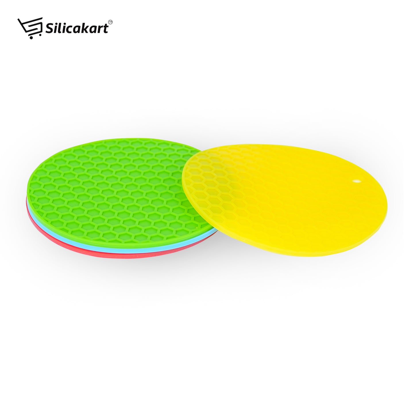 Premium Multipurpose Silicon Round Hot Mat Pot Holders for Kitchen and Dining/Hot Plate Stand/Silicone Heat Resistant Coasters Dinning Table Mat