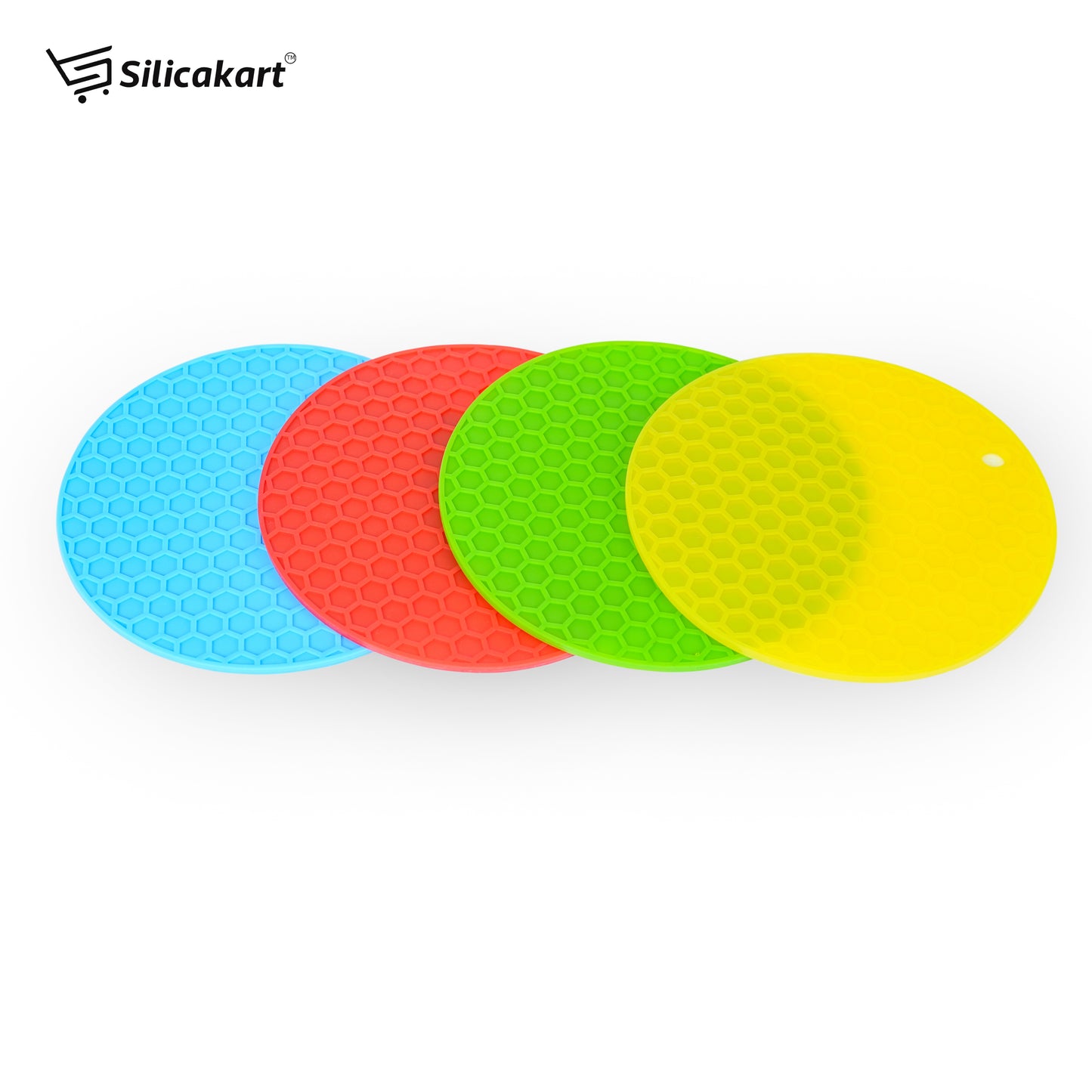 Premium Multipurpose Silicon Round Hot Mat Pot Holders for Kitchen and Dining/Hot Plate Stand/Silicone Heat Resistant Coasters Dinning Table Mat