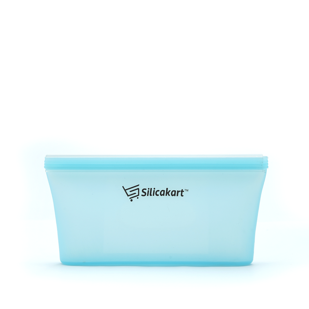 Silicakart Silicone Zip-bag  | Set of 8 (Blue)