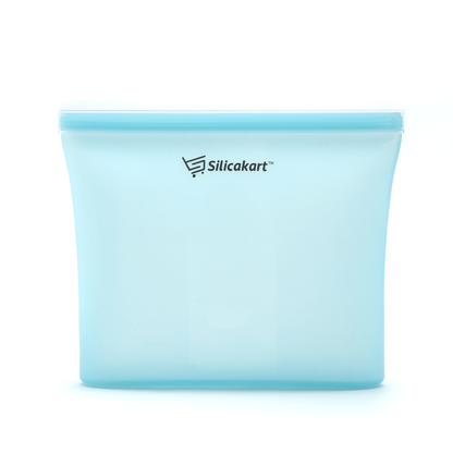 Silicakart Silicone Zip-bag  | Set of 8 (Blue)