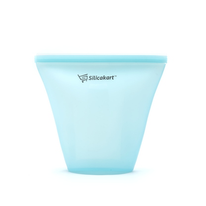 Silicakart Silicone Zip-bag  | Set of 8 (Blue)