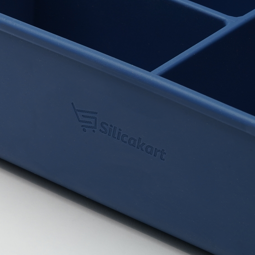 Silicakart Silicone Bento Boxes Medium-Blue (Rectangle)