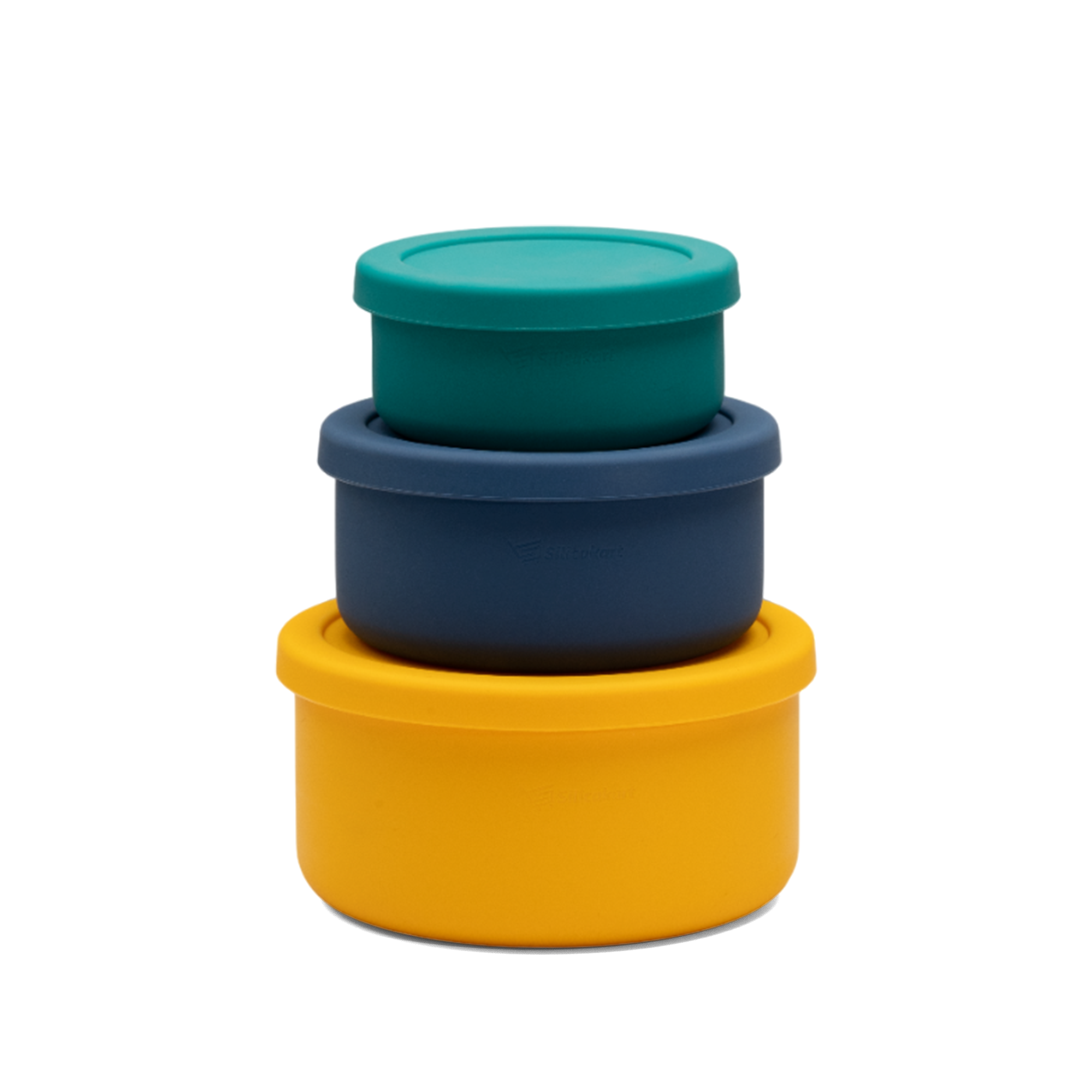 Silicakart Silicone Bento Boxes Set of 3 (Round)