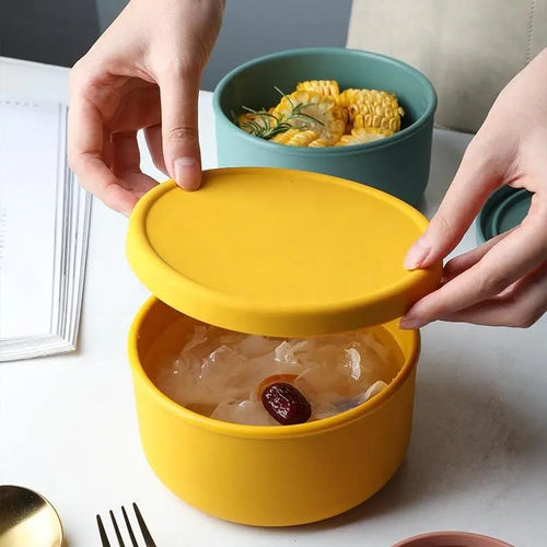 Silicakart Silicone Bento Boxes Large-Yellow (Round)