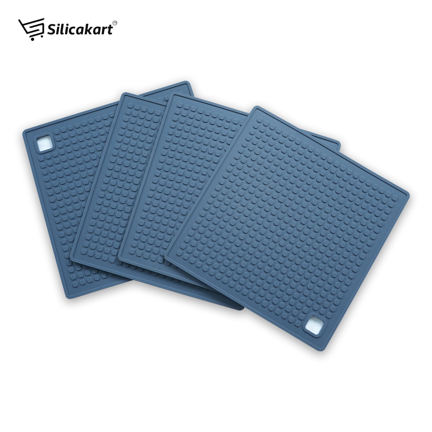olwick Silicone Trivet Mats, Non-Slip and Heat Resistant Multipurpose Hot Pot Holders for Pans,Dish,Bowl, Drying Mat, Thick Countertop Mat