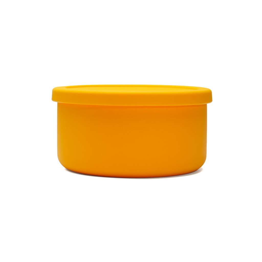 Silicakart Silicone Bento Boxes Large-Yellow (Round)