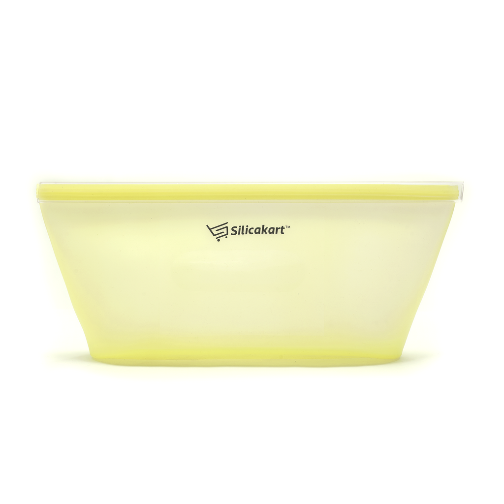 Silicakart Silicone Zip-bag  | Set of 8 (Yellow)